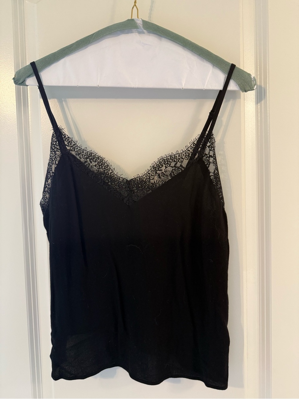 Forever 21 Black Lace Trim Cami Top